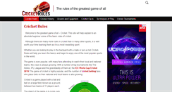 Desktop Screenshot of cricket-rules.com